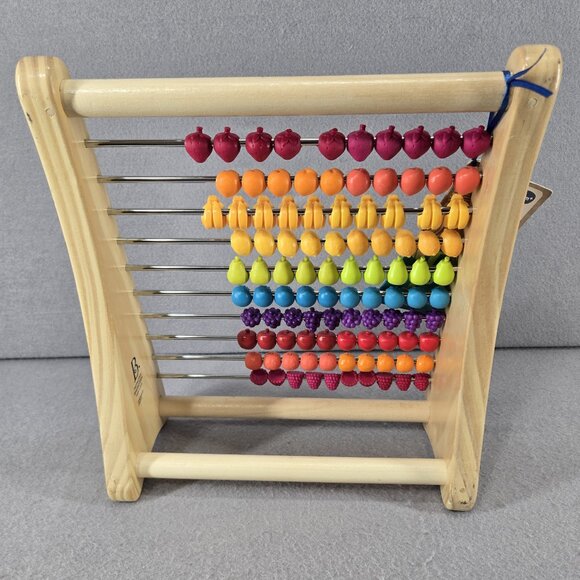 B. Toys Two-Ty Fruity! Wooden Abacus - Educational Math Toy for Children, NWT - Picture 3 of 4